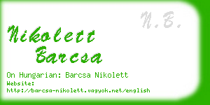 nikolett barcsa business card